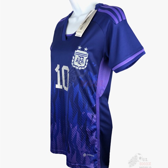 New 2023 ARGENTINA Women's AWAY Soccer Jersey Messi #10 - Picture 4 of 11